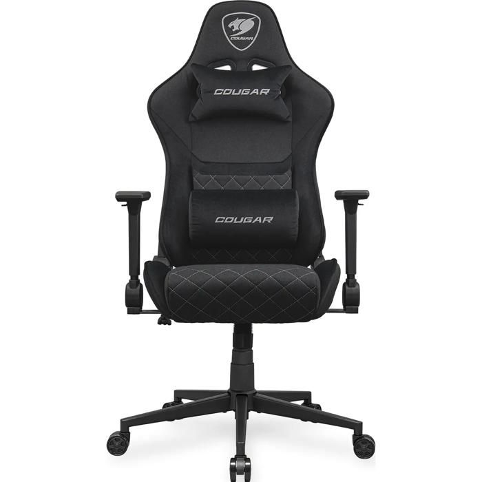 Chaise Gaming - COUGAR - Armor One V2 - Noir - Réglable en hauteur - Accoudoirs