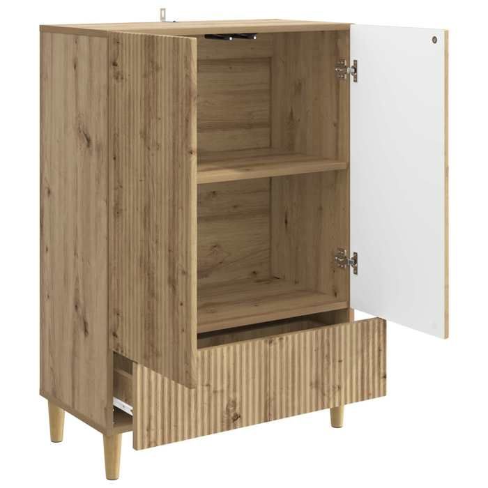 Style minimaliste - Placard de salon - Buffet Chêne artisanal 66x34 5x95 cm Bois dingénierie dfa6514269