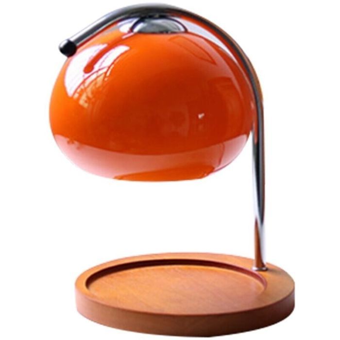 Lampe à cire aromatique rétro plateau de rangement en bois chauffe-bougie en verre lampe de chevet de chambre à coucher lampe