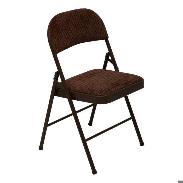 Chaise pliante avec assise renforcée velours Flexy+ marron - 5five Chaise pliante avec assise renforcée velours Flexy+ marron - 5five