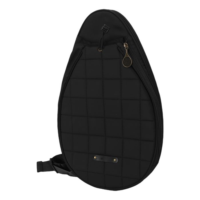 GOTOTOP Sac de tennis Sac à dos de tennis pour hommes et femmes sac à bandoulière en Polyester imperméable sport tennis Noire