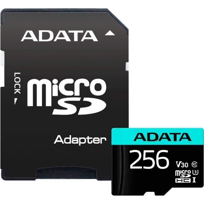 Carte mémoire - ADATA - AUSDX256GUI3V30SA2-RA1 - 256 Go - Micro SDXC - IPX7 étanche