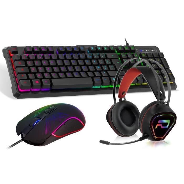 clavier souris avec casque
