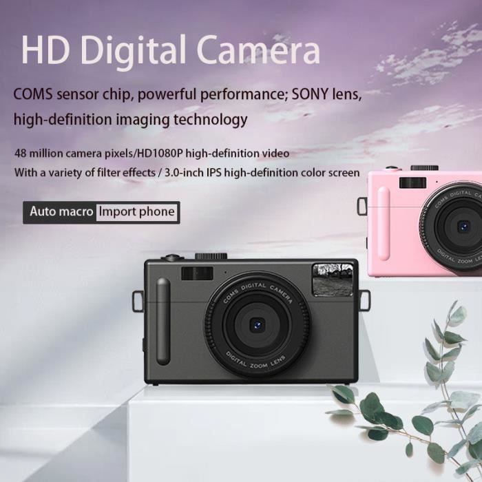 Appareil Photo Numérique Bonzart Ziegel - 18 MP, Couleur Rose, Style Toy Camera - Neuf Sous Blister