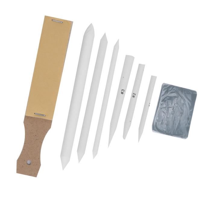 Kit de 11 outils de dessin à gratter avec stylo à gratter, raclette, stylet, pinceau noir et sac de transport Kit de 11 outils de dessin à gratter avec stylo à gratter, raclette, stylet, pinceau noir et sac de transport