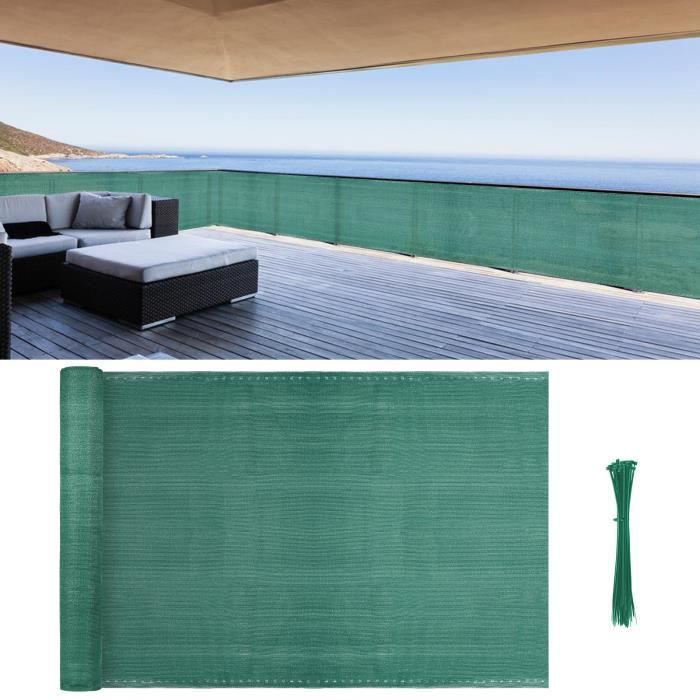 ColourTree Brise-vue De Clôture Noir - Qualité Commerciale 170 G/m² - Robuste - Taille Personnalisée (1,8 X 18,2 M