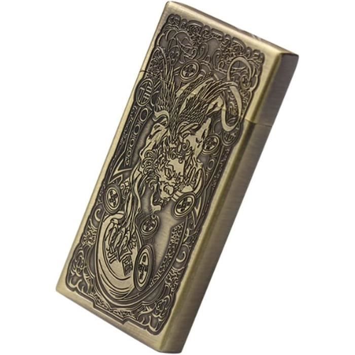 Briquet à kérosène en laiton rond Air-CyclSpSigned Fire Jane