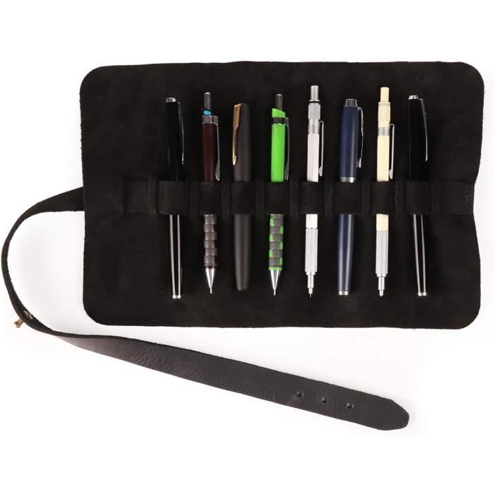 Etui pour Samsung A70. HOUSSE CHAUSSETTE Cuir véritable noir