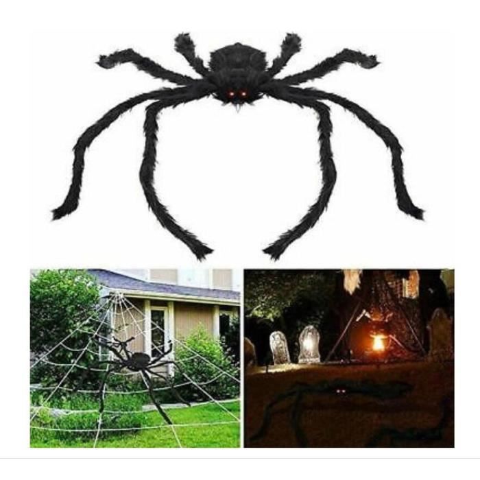 Vvikizy Ornement d'araignée Araignée géante effrayante, décorations en