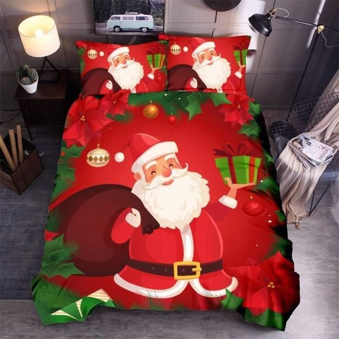Couette Pottery Barn Kids Heritage Santa – Patchwork Noël – Taille Full/Queen – NEUVE
