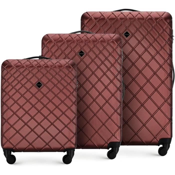 Valise Cabine Wittchen - ABS Rigide - 4 Roues Pivotantes - Serrure Combinée - 77x54x29 Cm - 98L - Globe Line