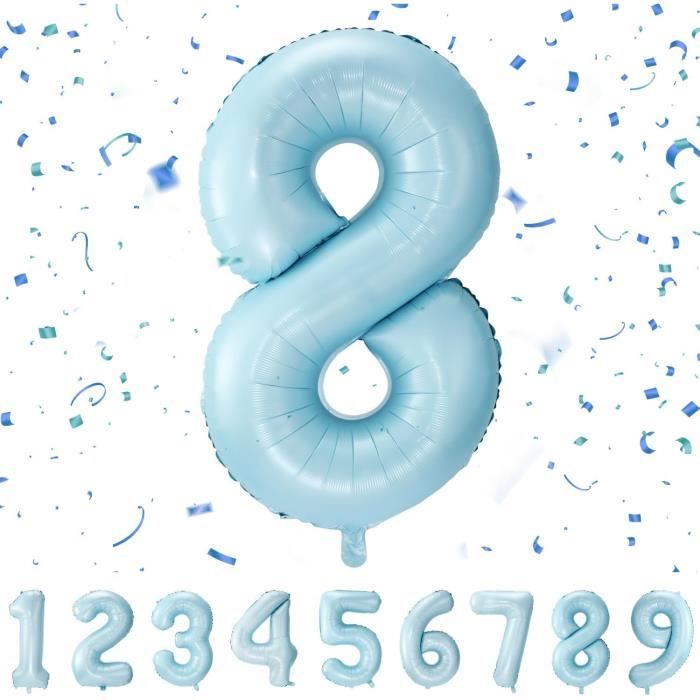 Ballon Anniversaire 3 Ans Ballons Chiffre Numéro 3 Bleu 101 Cm