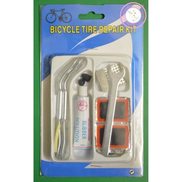 KIT DE RÉPARATION Universel VÉLO : 3X DÉMONTE Pneu + RUSTINE + Colle  NÉCESSAIRE CREVAISON VTT - Cdiscount Sport