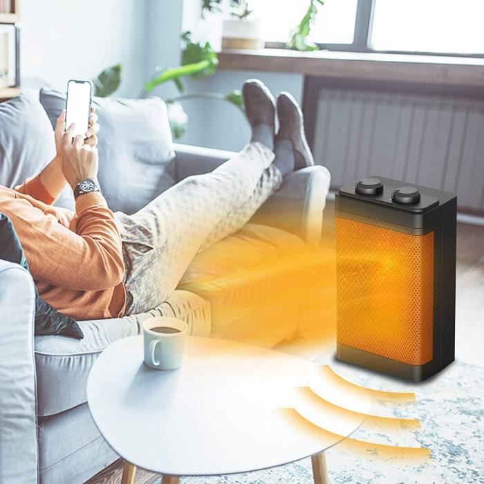 Cecotec Mini Radiateur 1500W – Chauffage D’appoint Portable Silencieux – Énergie A+++