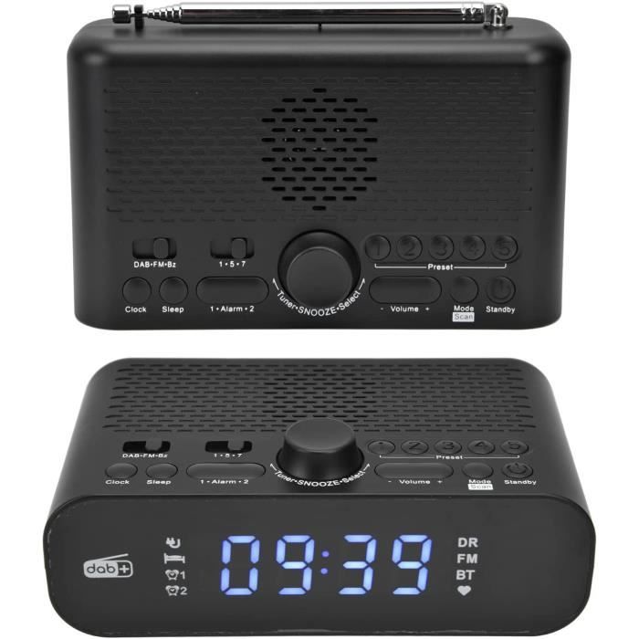 Réveil, Radio-Réveil Avec Haut-Parleur, 3 Niveaux De Luminosité, Charge