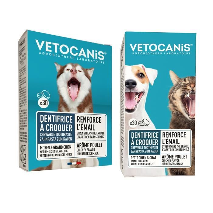 VETOCANIS Dentifrice a croquer anti-tartre, pour Chien - 30 