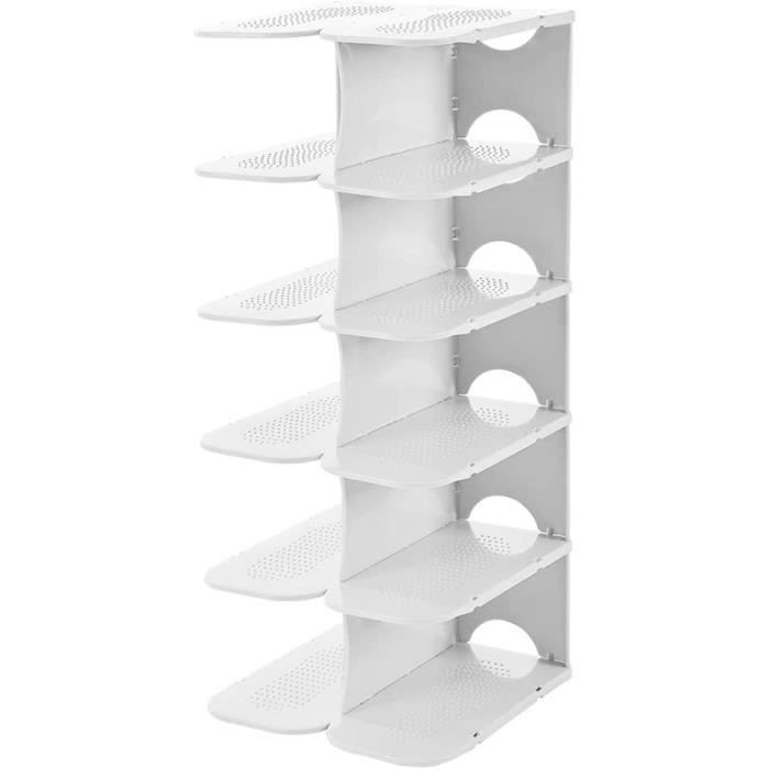 Étagère à chaussures haute à 10 niveaux, étagère à chaussures étroite et fine pour placard