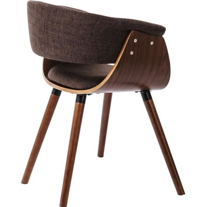 chaise avec accoudoirs - kare - monaco choco - marron - chocolat - contemporain - design