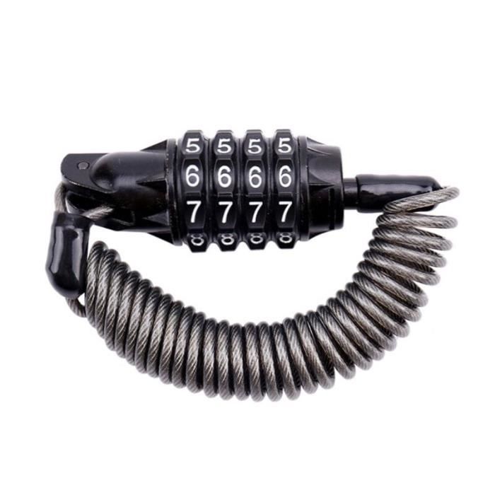 Anti-vol Portable Antivol,Mini Vélo Serrure Vélo Moto Casque Serrure 3 Chiffres Combinaison Mot De Passe Antivol Protection Scooter