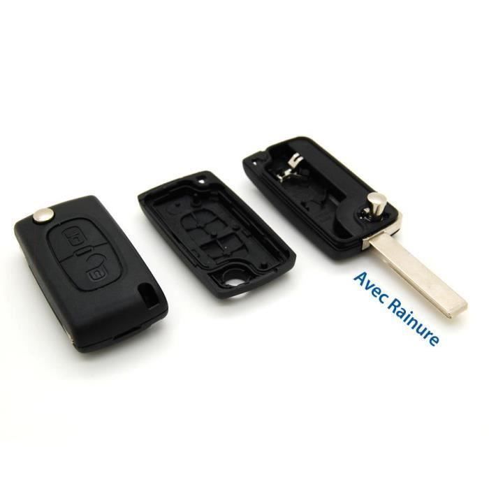 Housse Silicone Pour Clés Peugeot - Compatible 207 307 308 407 - Protection 3 Boutons, Facile à Installer