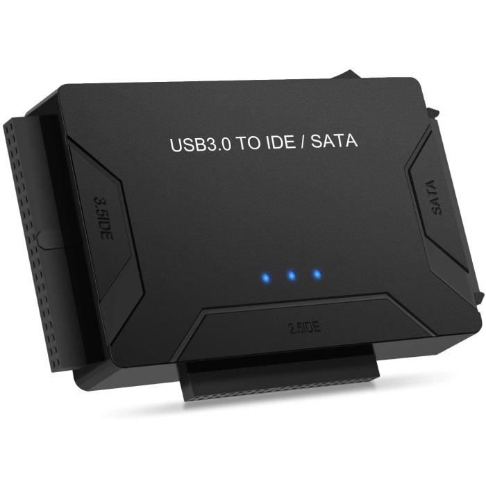 Adaptateur USB 3.0 vers Dsique Dur IDE/SATA, Adaptateur USB Disque