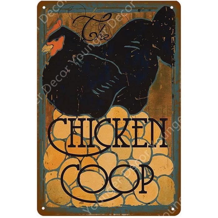 Enseignes en Métal Vintage Plaque,Bovins Vache Animaux Ferme,Affiche