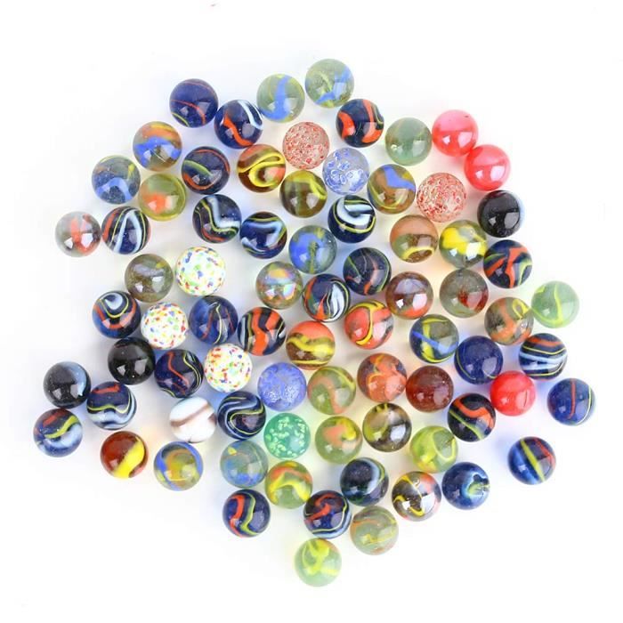 6 Billes En Verre Qui Brillent Dans Le Noir - Diamètre 16mm - Multicolores Avec Boîte - Pour Jeux, Décoration, Projets DIY