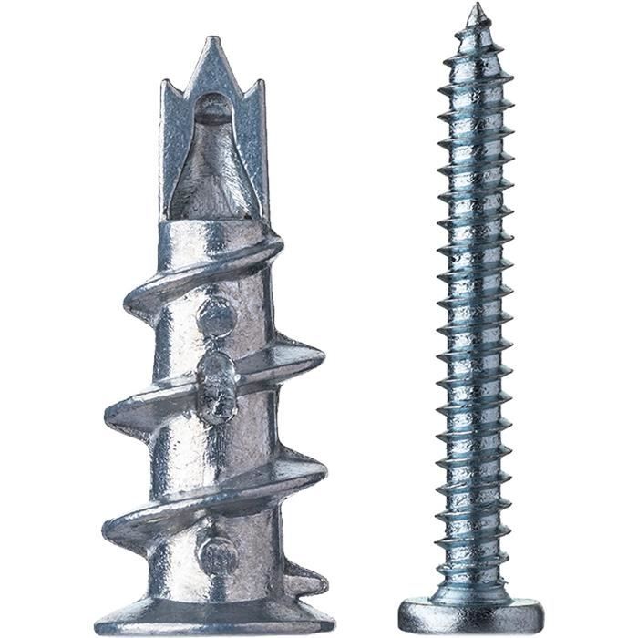 Kit De 110 Chevilles Et Vis Pour Plaques De Plâtre – Ancrages Molly, écrous Papillon, Pour étagères, Cadres, Luminaires