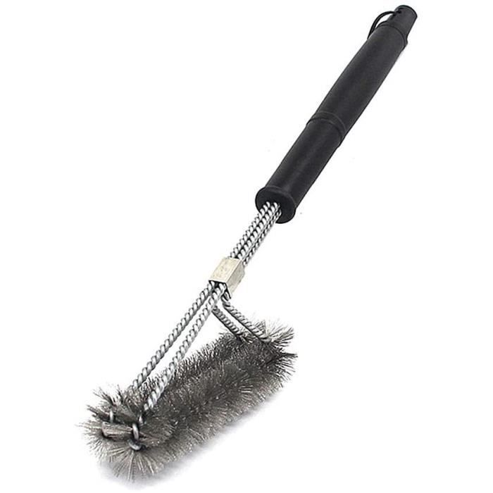 Kit De 4 Brosses De Nettoyage Pour Gril Barbecue - Fil Acier Inoxydable Et Spatule - Nettoyage En Profondeur Des Grilles - Poignée Confortable