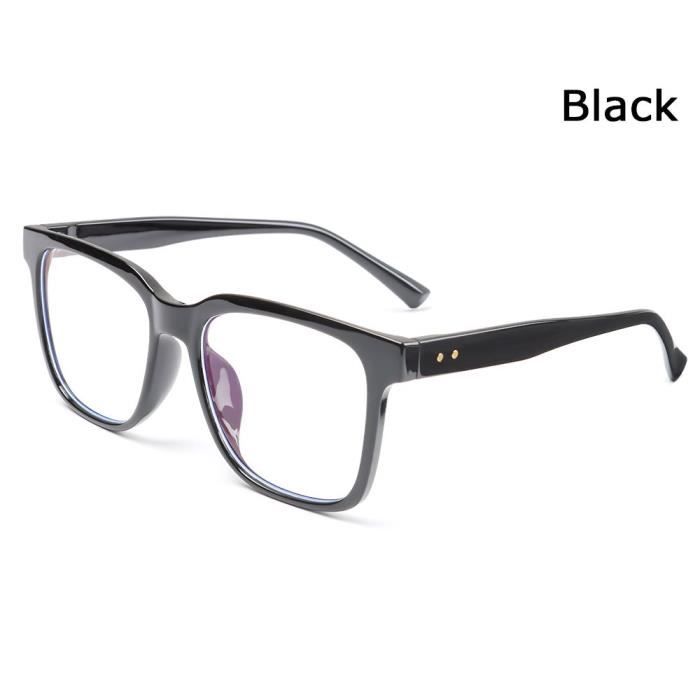 La couleur noire Lunettes transparentes pour femmes grand cadre