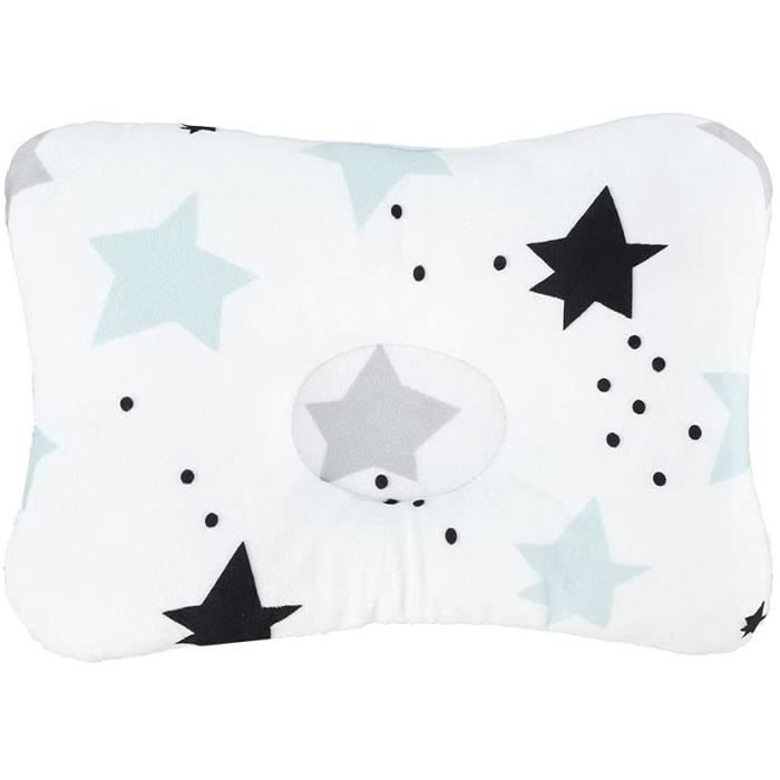 Rose Oreiller Enfant Coussin Anti Tête Plate Enfant Oreiller de Voyage Couffin Bebe Oreiller Bébé pour Garçons et Filles de 0-6 Ans Parfait pour Les Voyages