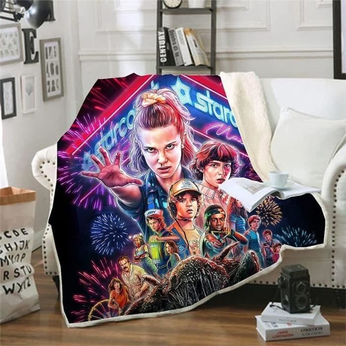 Couverture Polaire - Plaid Stranger Things - Enfant - Multicolore - 60x120cm