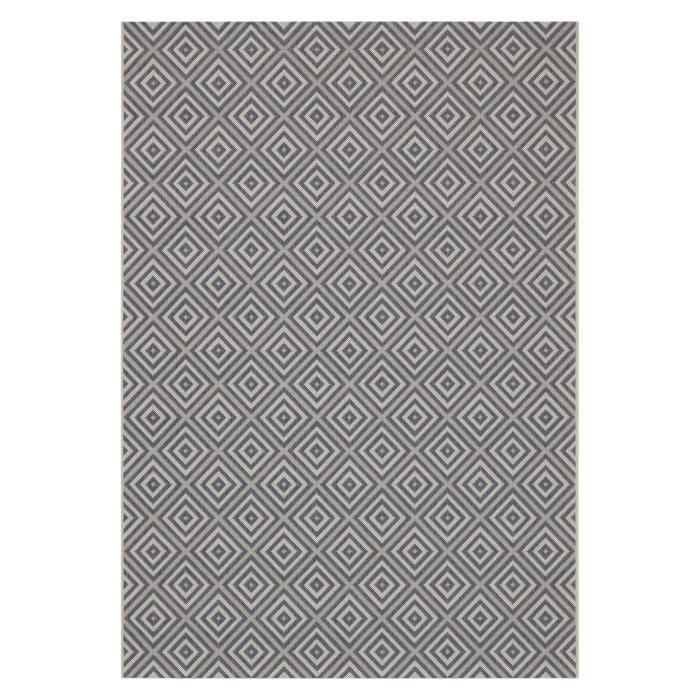 Tapis Tisse Plat Gris