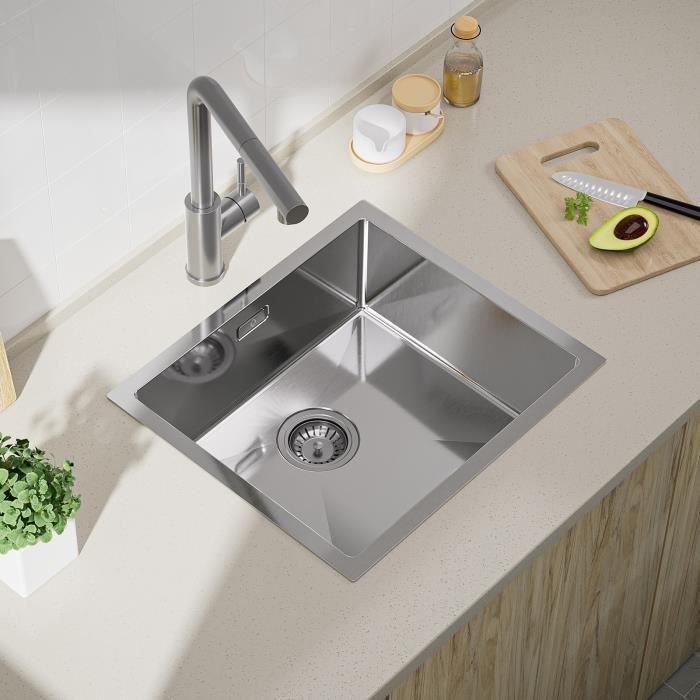 Vier RV Carré 345x245x136mm 304 En Acier Inoxydable Encastré Lave-mains évier Avec Vidange 40mm Pour Camping Car Yacht Bateau 89035207