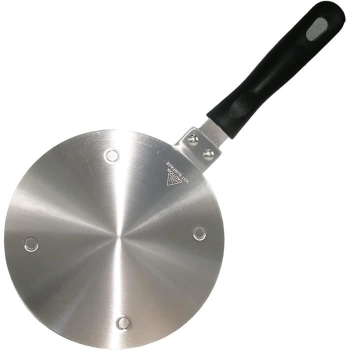 Plaque Diffuseur Chaleur Induction 28cm - Acier Inox + Aluminium, Pour Plaques Vitrocéramique Ou Gaz - Évite Points Chauds