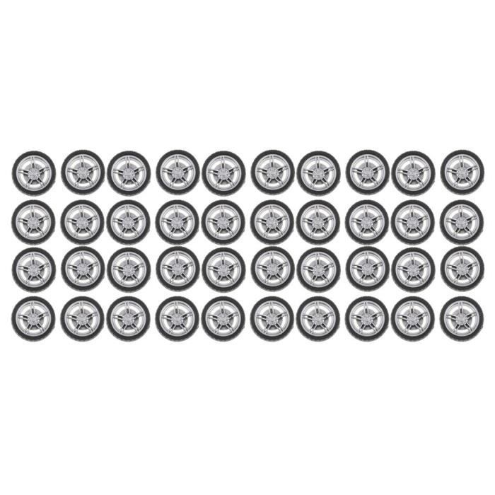 KEEDA Pneus De 62 Mm Et Jantes En Métal Pour Voitures De Tourisme 1/10 RC Sur Route Drift Touring Traxxas HSP HPI Tamiya Pièces (roue 7Y, Noir