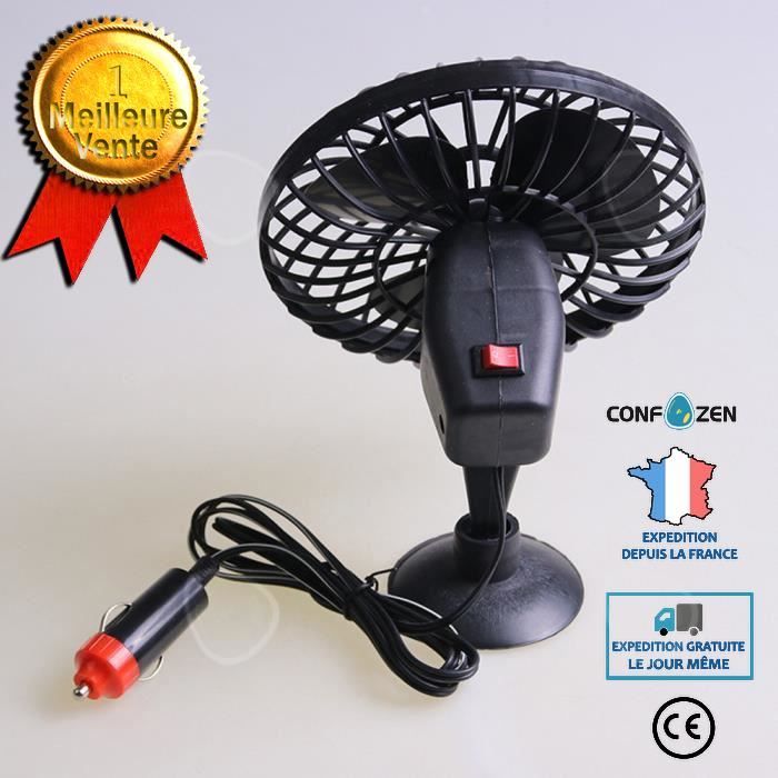 CONFO® Mini Ventilateur de Voiture / 12 V portable voiture camion ventilateur véhicule Refroidisseur auto allume-cigare