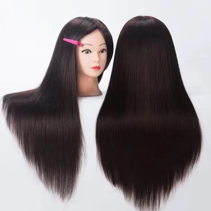 Tête De Mannequin Cosmétologie Avec Trou D'Oreille - Tour De Tête 54 Cm, PVC, Présentoir Perruque