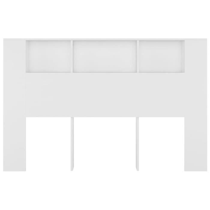 Armoire de tête de lit - CUQUE - Blanc - 160x185x1045 cm