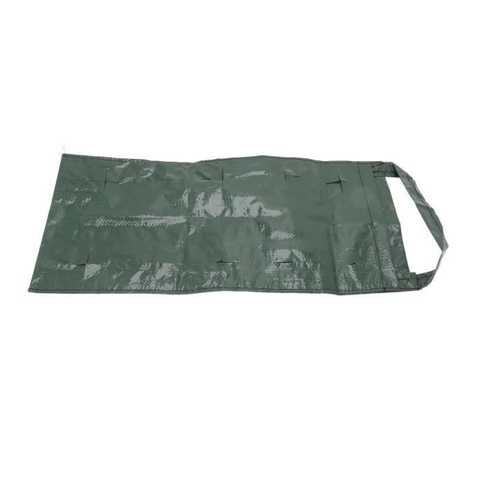 MUYAPAY 2 Sacs De Plantation Fraises Suspendus 8 Trous - Sacs Culture Respirants 25x60 Cm Vert
