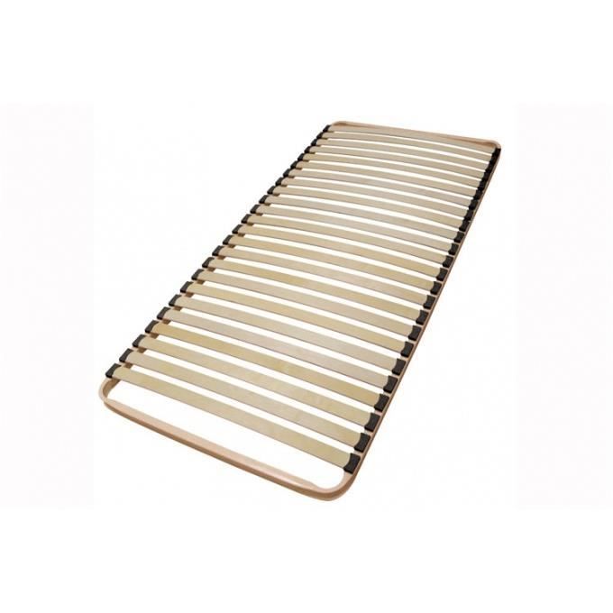 Sommier cadre à lattes - DECLIKDECO - 100x200 - 24 lattes - Marron - Livré monté Sommier cadre à lattes - DECLIKDECO - 100x200 - 24 lattes - Marron - Livré monté