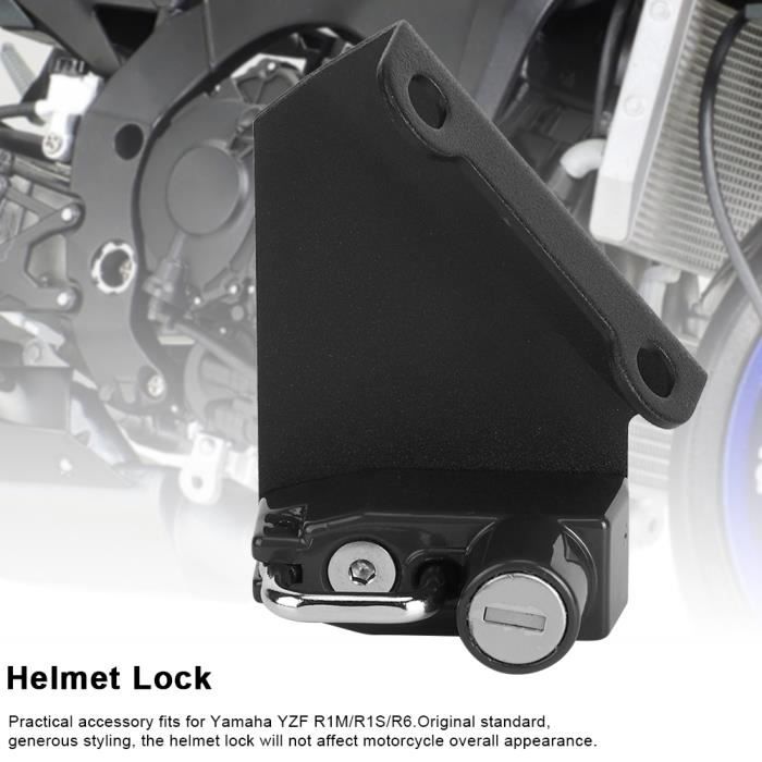 Antivol Pour Casque De Moto - Serrure En Alliage Aluminium Usiné CNC, Noir, Pour Protéger Ton Casque