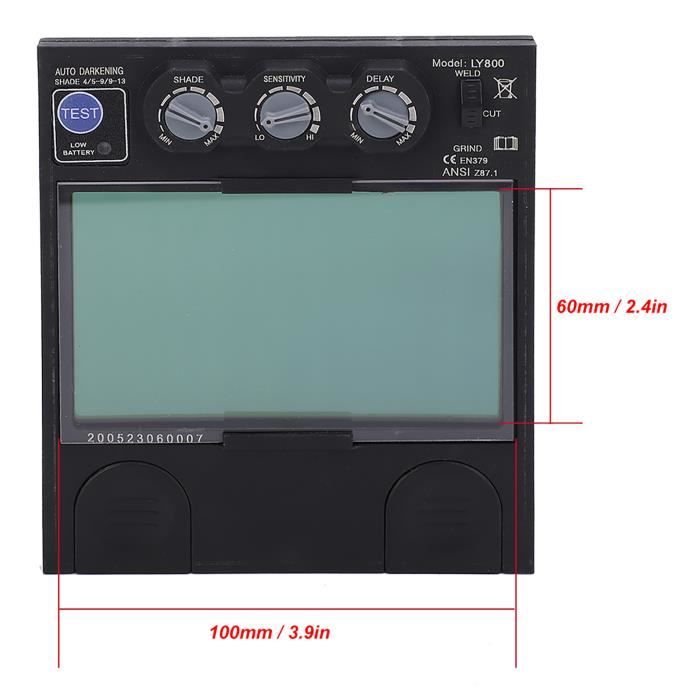 Lentille de soudage solaire automatique LCD Dimming Shade Horizontal ...