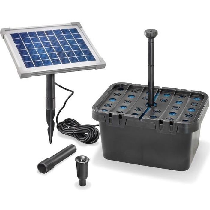 Pompe Bassin Solaire Avec Batterie - Pompe A Eau Solaire Kit - Pompe Filtre Bassin  Exterieur - Kit De Pompe À Air À Oxygène À[H153] - Cdiscount Jardin