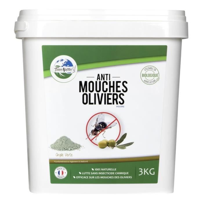 TERRA NOSTRA - Argile verte - Mouches des Oliviers - Seau 3 kg