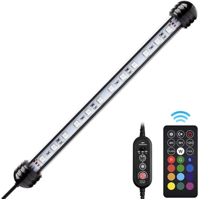 Comparer les prix de Lampe LED Aquarium 28 cm avec Télécommande, Lumière LED avec Minuterie pour Aquarium d'Eau Douce