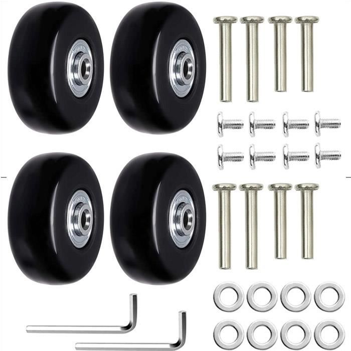 4 Pièces Valise Roues de Rechange Valise Roues Remplacement Roue de Valise Universelle Bagages Essieux et roulettes roulettes de Rec 4 Pièces Valise Roues de Rechange Valise Roues Remplacement Roue de Valise Universelle Bagages Essieux et roulettes roulettes de Rec