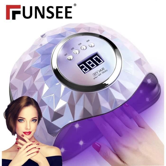 Lampe UV Carrée Pour Manucure – Design Violet Élégant | Marque Nails & Beauty Factory