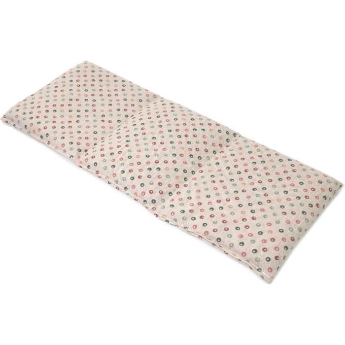 Coussin Chauffant Aux Graines De Lin Bio - Rouge, 60x20cm, Fabriqué En France