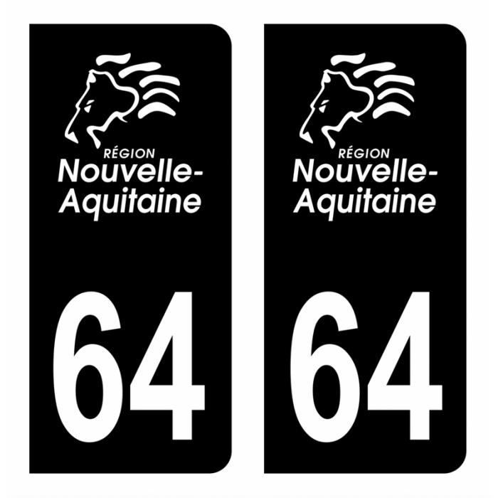 Lot De 2 Paires (4 Autocollants) Stickers Style Plaque Noir Edition - Safirmes